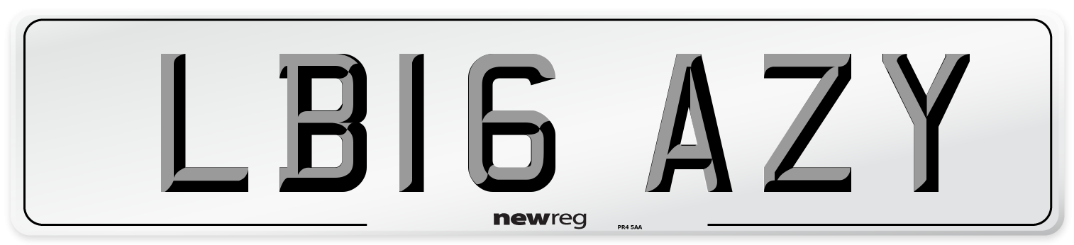 LB16 AZY Number Plate from New Reg